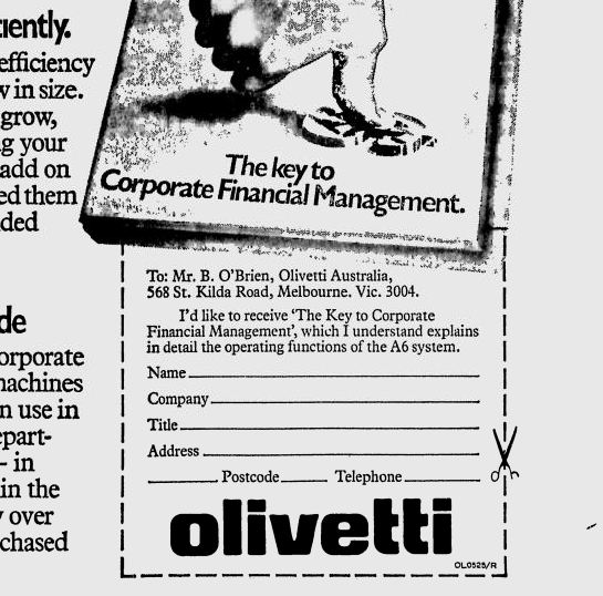 olivetti_a6_add_age_newspaper_1_feb_1977_bernie_o_brian_cut_out.jpg